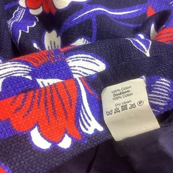 J.Crew Basketweave Floral Skirt Style A0111 Size 4 - Picture 10 of 11